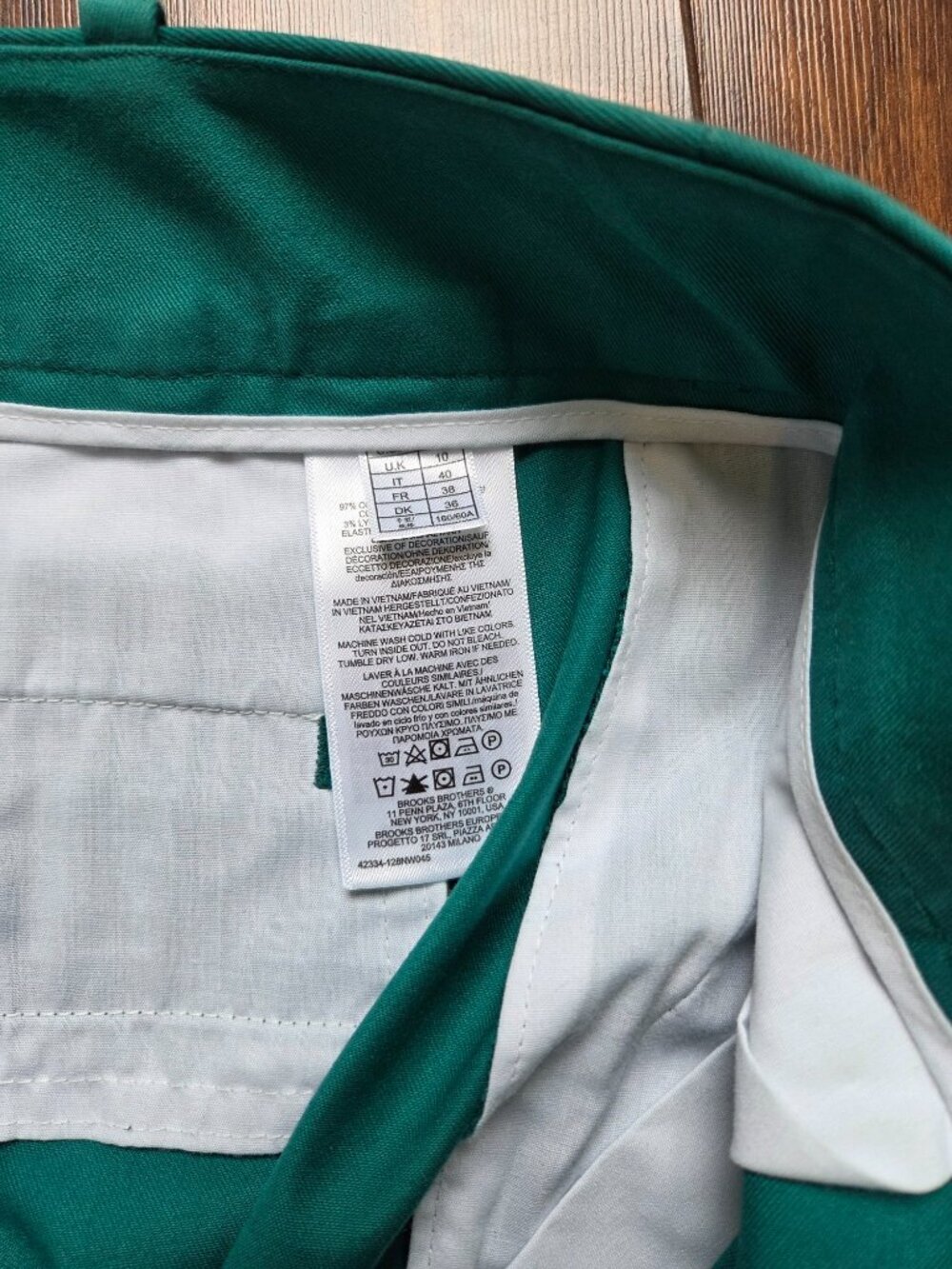 Brooks Brothers Stretch Cotton Advantage Chinos, Size 4, Green - Picture 14 of 15